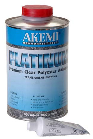 Akemi platinum transparent flowing polyester