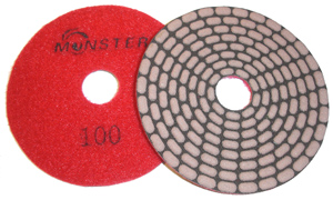 Monster Bric Dry Diamond Polishing Pads - 100 Grit