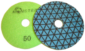 Monster Trio Dry Diamond Polishing Pads - 50 Grit