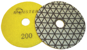 Monster Trio Dry Diamond Polishing Pads - 200 Grit