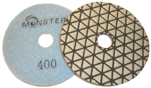 Monster Trio Dry Diamond Polishing Pads - 400 Grit