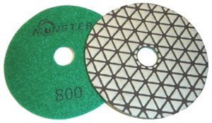 Monster Trio Dry Diamond Polishing Pads - 800 Grit