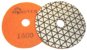 Monster Trio Dry Diamond Polishing Pads - 1500 Grit