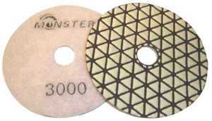 Monster Trio Dry Diamond Polishing Pads - 3000 Grit