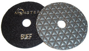 Monster Trio Dry Diamond Polishing Pads - Black Buff