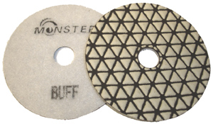 Monster Trio Dry Diamond Polishing Pads - White Buff