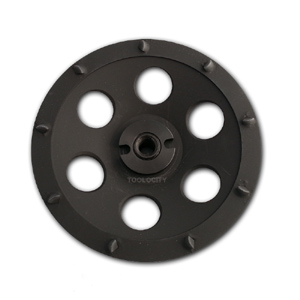 PCD cup wheel for concrete coating removal