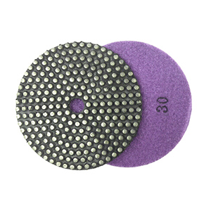 5" metal bond flexible diamond grinding pad 30 grit