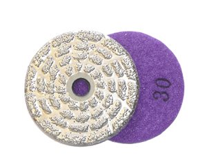 brazed diamond pads 3" 30 grit