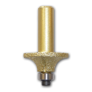 3/8 inch Radius Brazed Diamond Router Bit with 1/2 inch Shank